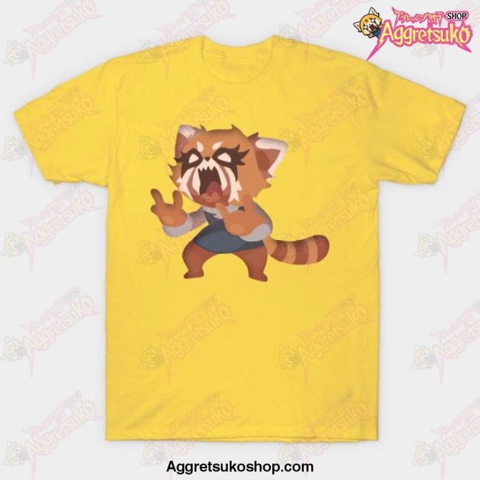 Unisex Aggretsuko T-Shirt Yellow / S