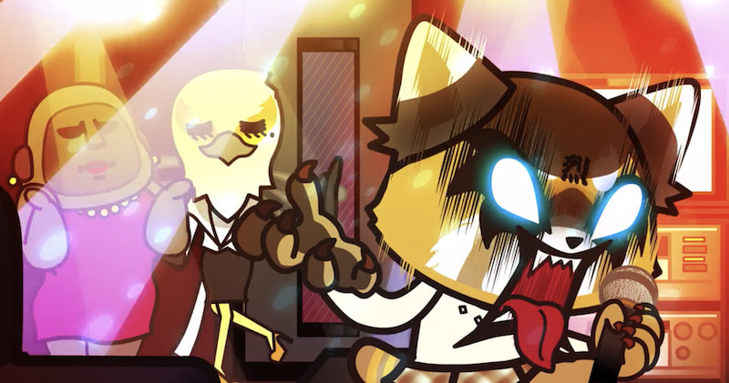 Aggretsuko sticks it to her supervisor, Slipknot-style (Episode 3, "Short-Timer")