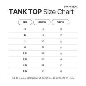 Tank Top Size Chart - Aggretsuko Shop