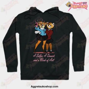 a selfie dessert and work of art hoodie black s 313 700x700 1 - Aggretsuko Shop