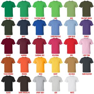 t shirt color chart - Aggretsuko Shop